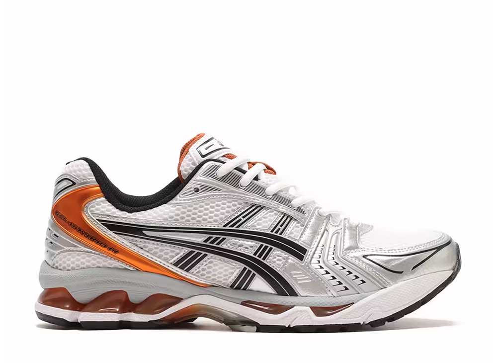 アシックス ゲルカヤノ14 ホワイト/ピカントオレンジ Asics Gel-Kayano 14 White/Piquant Orange 1201A019-109