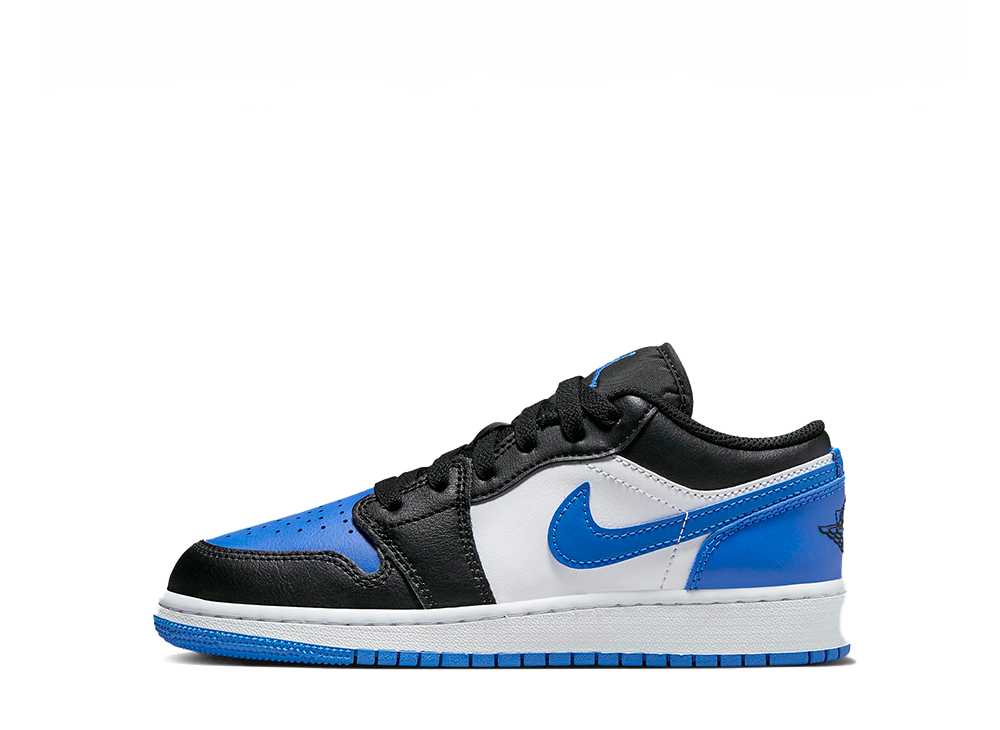 ナイキ GS エアジョーダン1 ロー ブラック/ホワイト/ロイヤルブルー Nike GS Air Jordan 1 Low Black/White/Royal Blue 553560-140