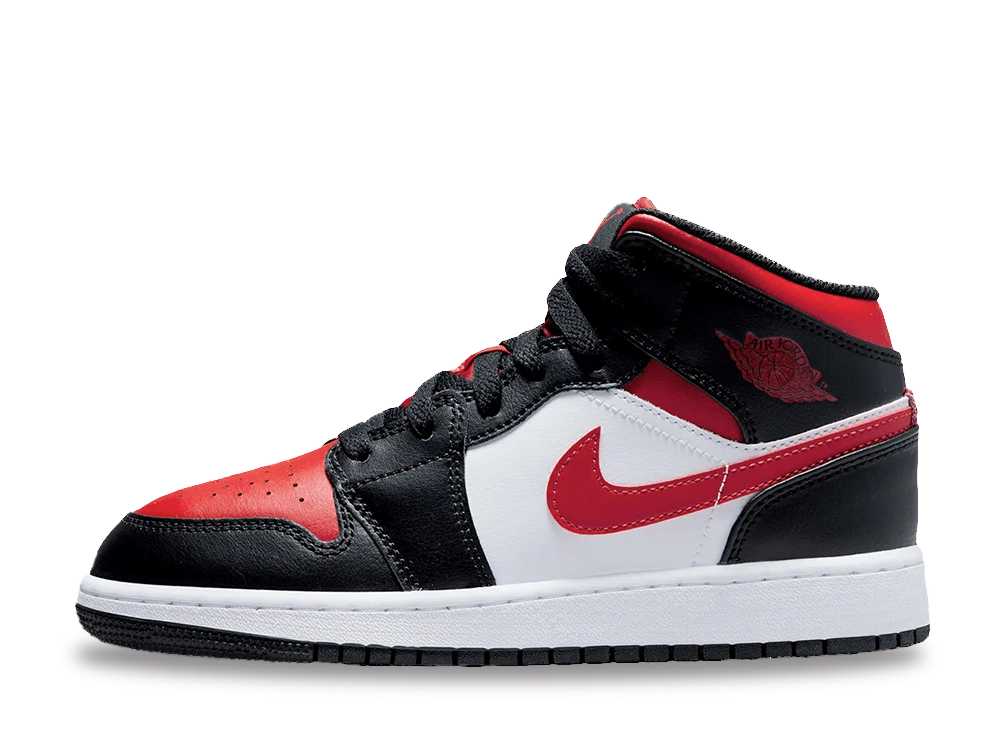 ナイキ エアジョーダン1 ミッド ブラック Nike Air Jordan1 Mid Black/Gym Red/White 554724-079