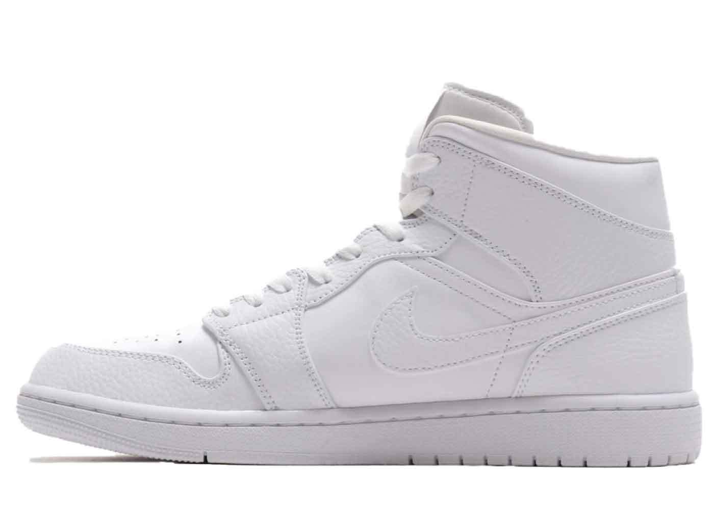 ナイキ エアジョーダン1 ミッドトリプルホワイト Nike Air Jordan 1 Mid Triple White 554724-130