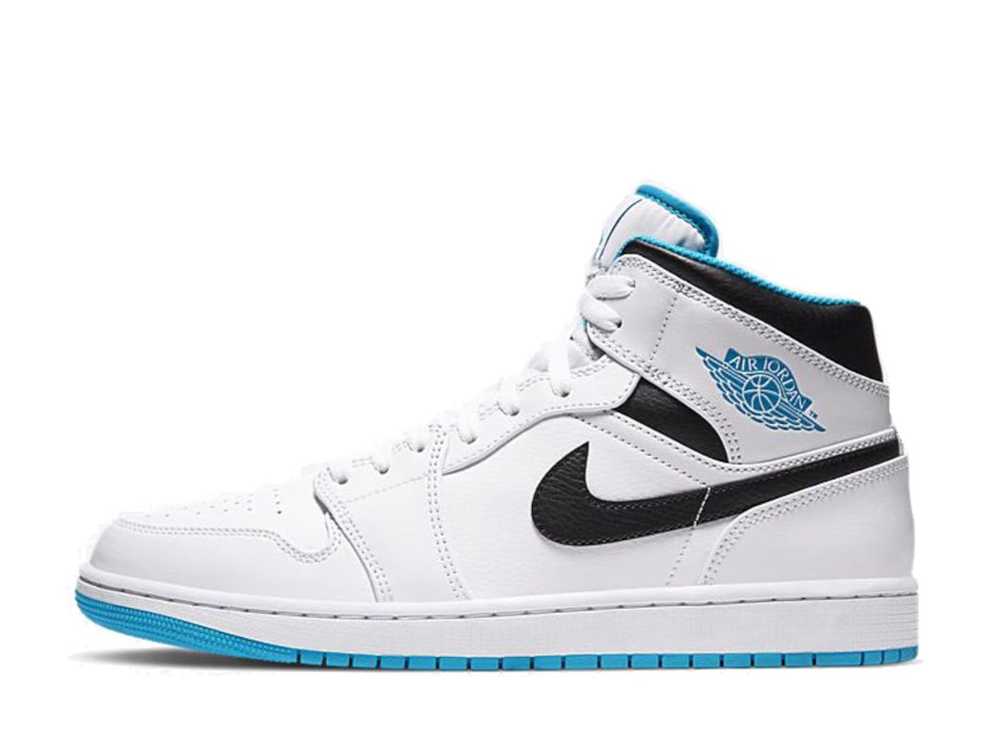 ナイキ エアジョーダン1 ミッド ホワイト レーザーブルー Nike Air Jordan 1 Mid White Laser Blue 554724-141