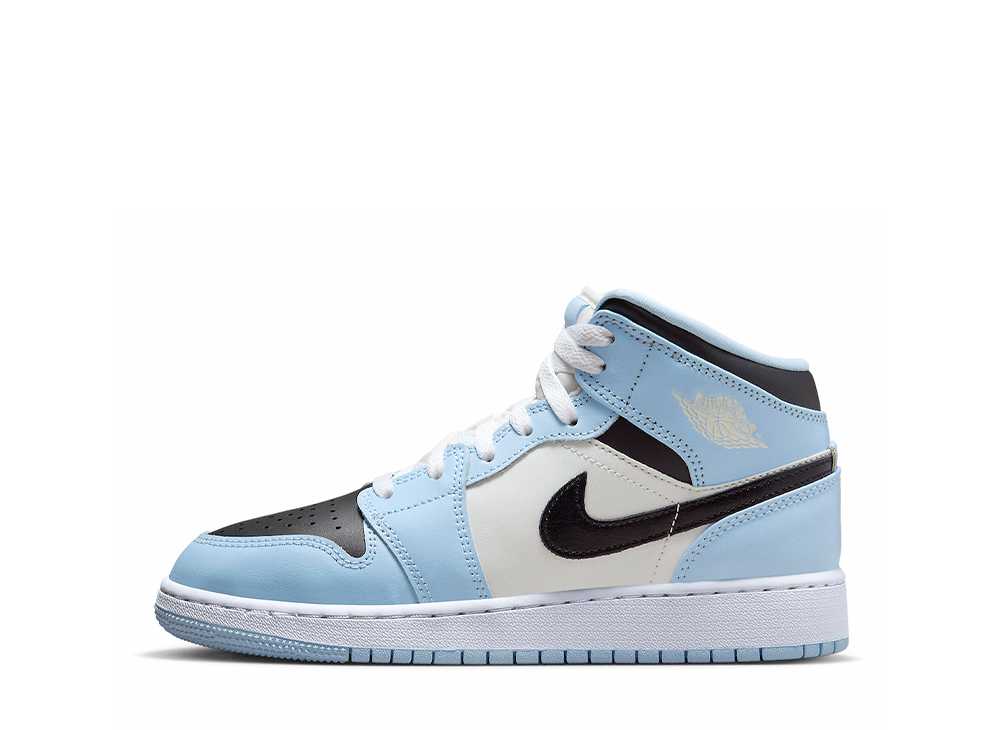 ナイキ GS エアジョーダン1 ミッド Nike GS Air Jordan1 Mid Ice Blue 555112-401