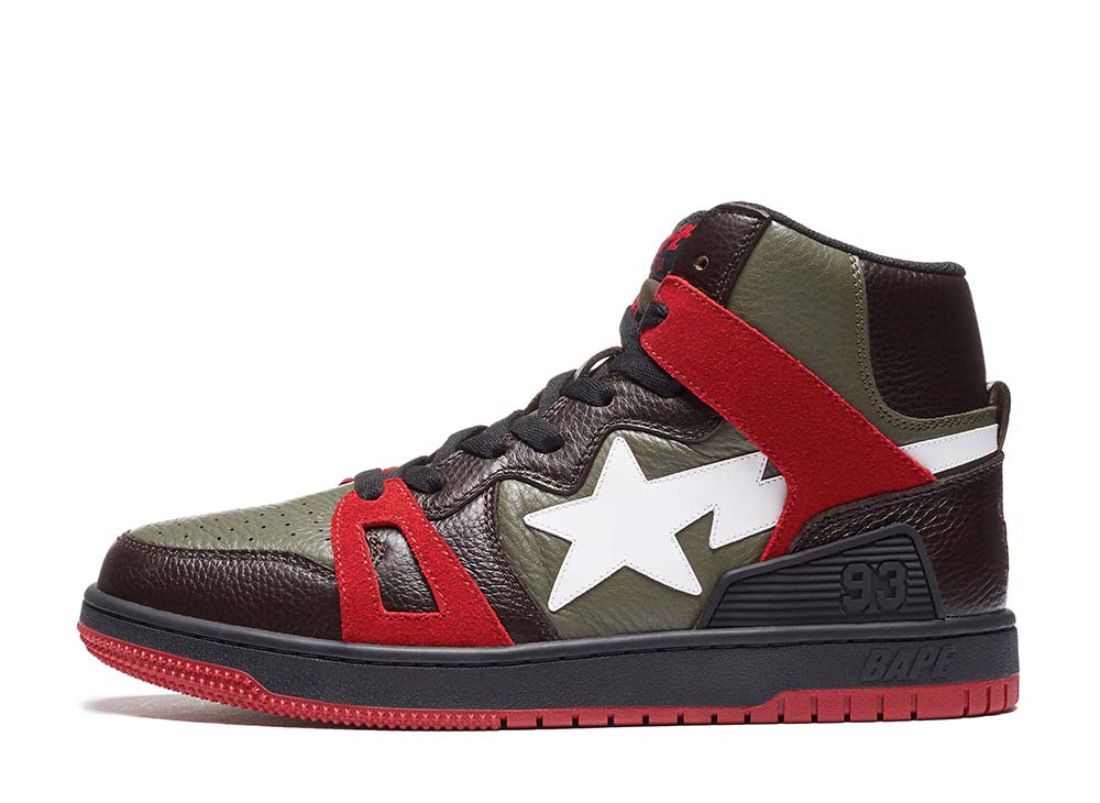 ベイプ スタ 93 ハイ オリーブグリーンブラウン  BAPE STA 93 HI OLIVE GREEN/BROWN BAPE-93HI-OLIVEGREEN