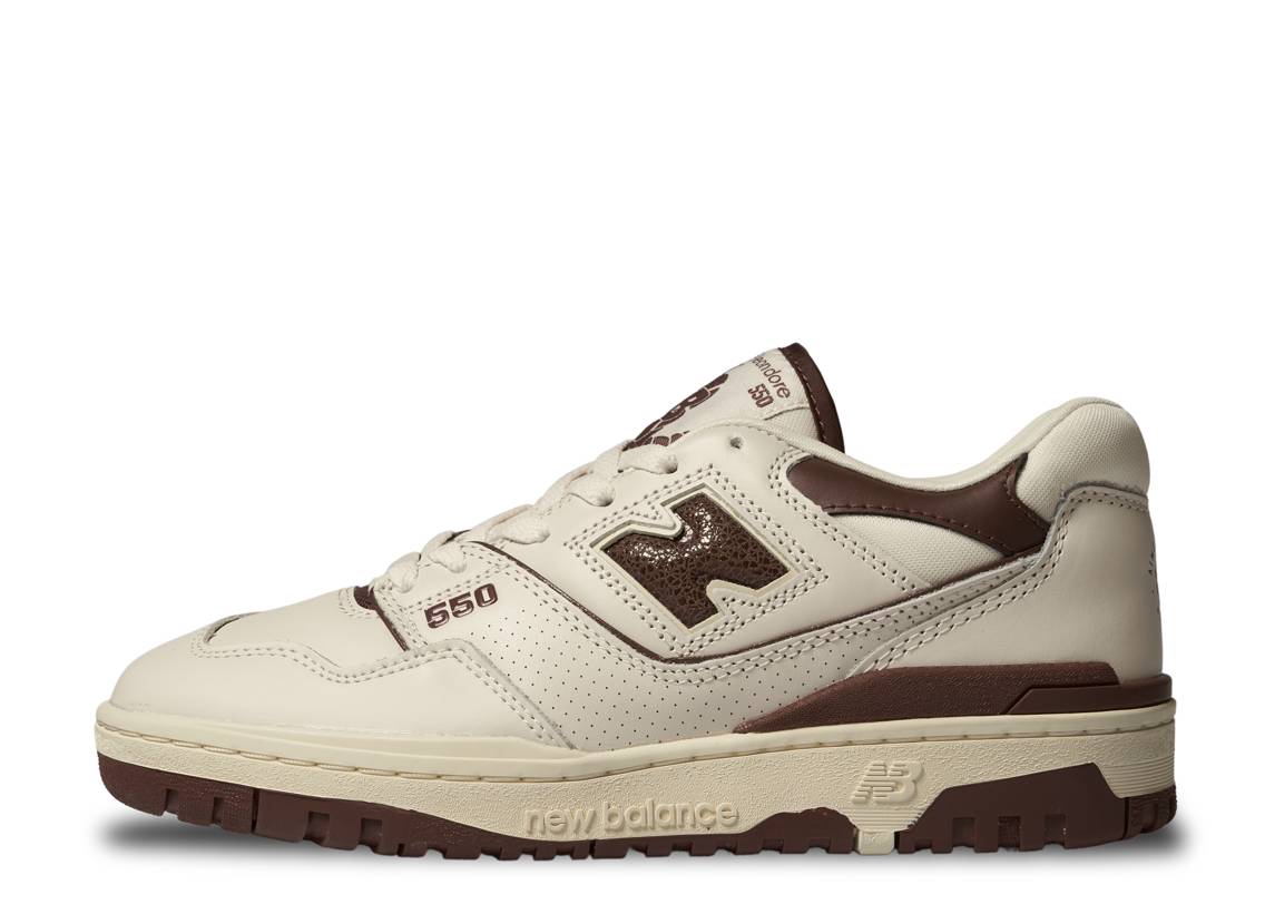 エメレオンドレ×ニューバランス 550 Aim? Leon Dore×New Balance 550 White/Brown BB550AB1