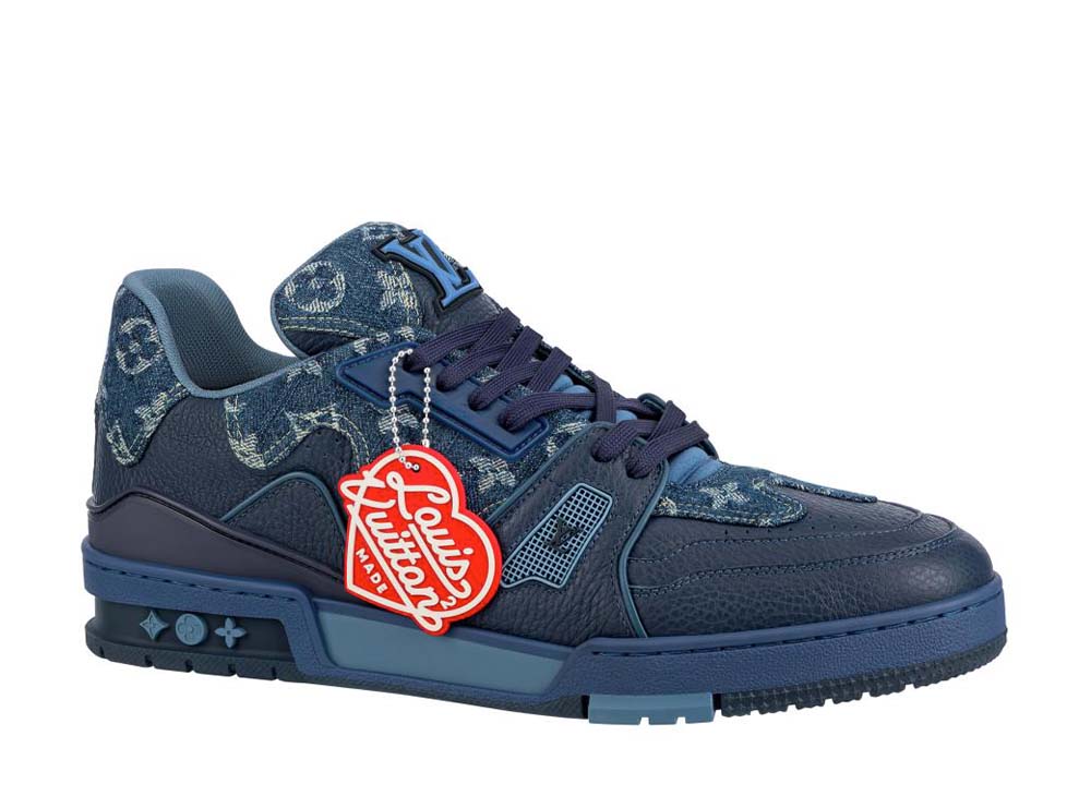 ルイヴィトントレイナースニーカーニゴーモノグラム LV Trainer Sneaker Nigo Monogram DenimBleu BM9U3PDN20