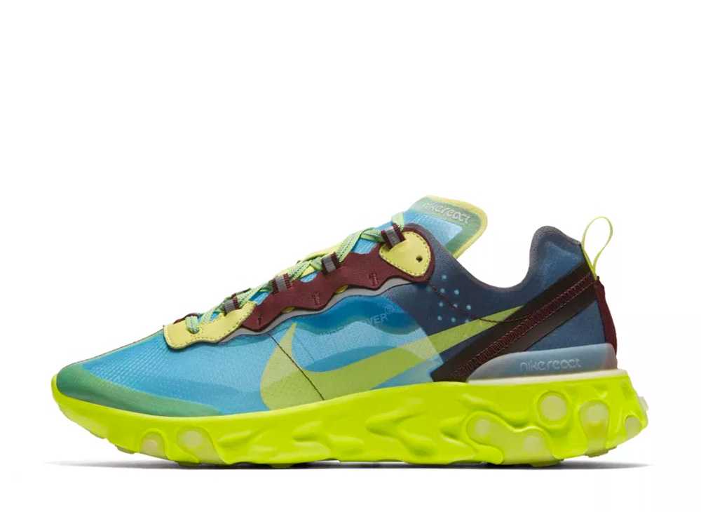 アンダーカバー×ナイキ リアクトエレメント87ブルーイエロー UNDERCOVER × NIKE REACT BLUE/YELLOW BQ2718-400