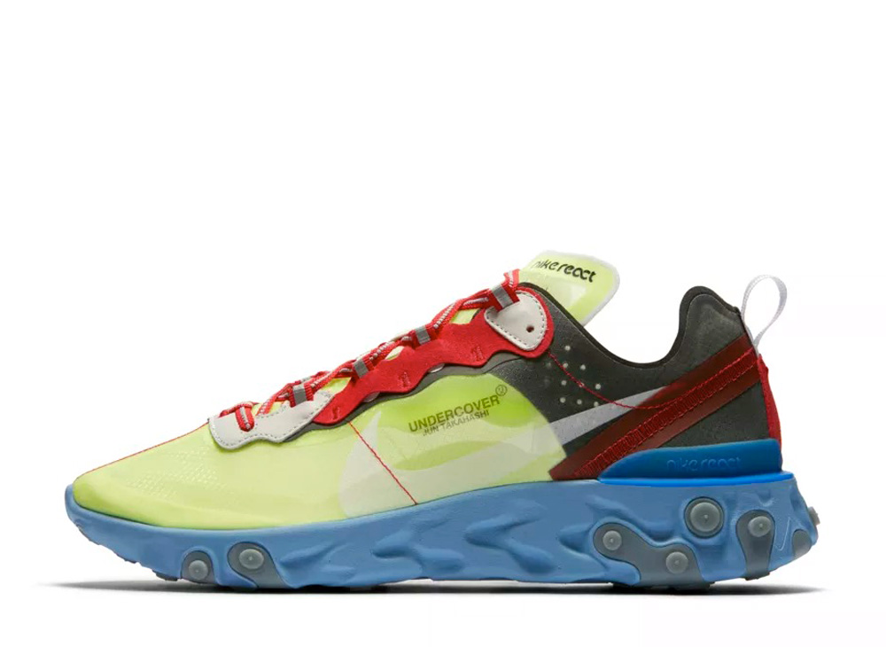 アンダーカバー×ナイキ リアクトエレメント87 イエロー UNDERCOVER × NIKE REACT ELEMENT 87 BQ2718-700