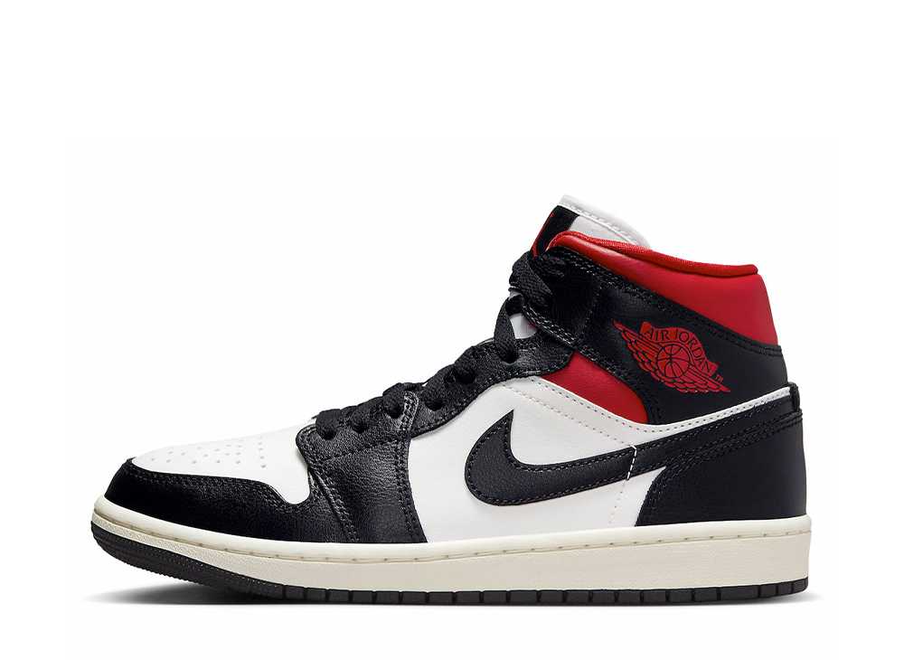 ナイキ ウィメンズ エアジョーダン1 ミッド Nike WMNS Air Jordan1 Mid Black/Gym Red BQ6472-061