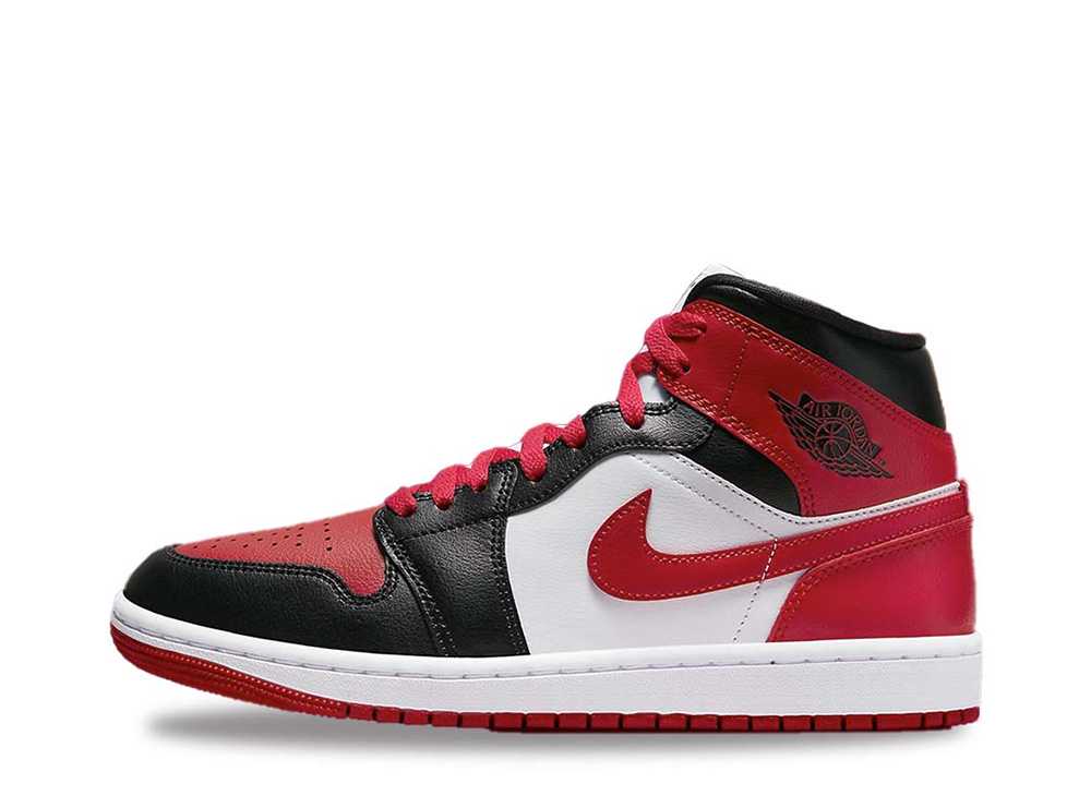 ナイキ WMNS エアジョーダン1 ブレッド Nike WMNS Air Jordan1 Mid Bred Toe BQ6472-079