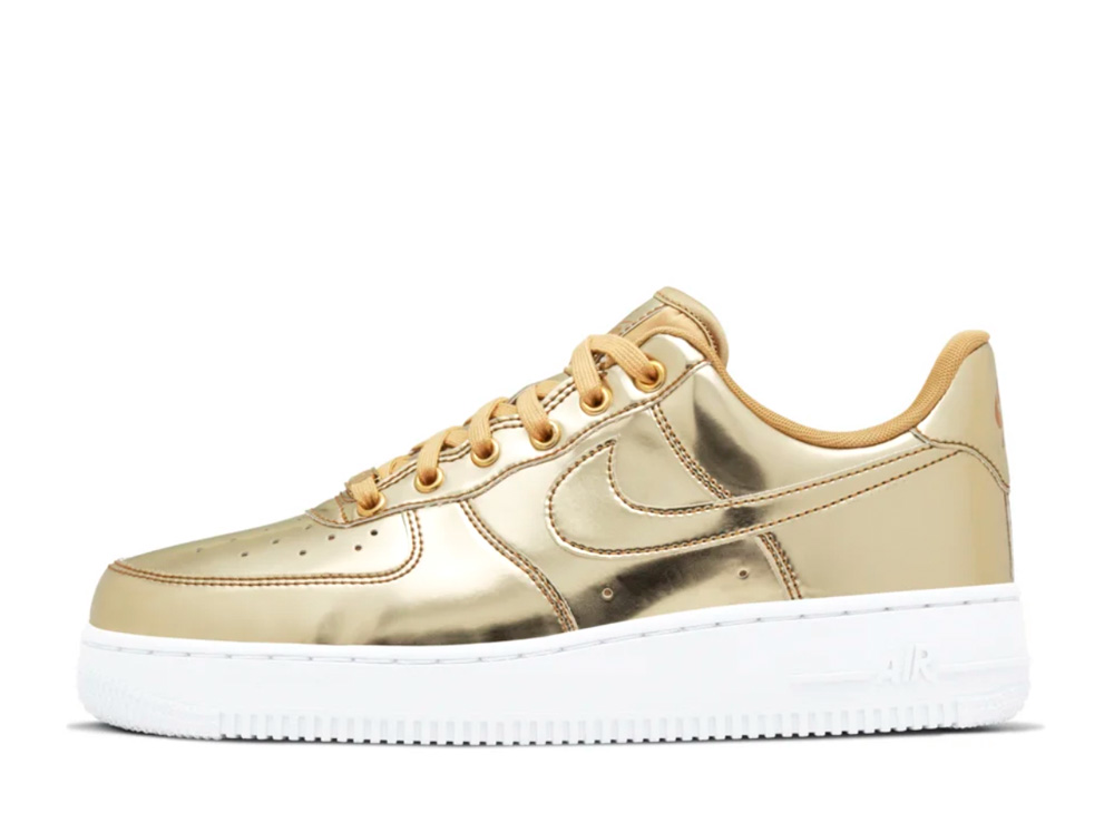 ナイキ エアフォース1 メタリック ゴールド Nike Air Force 1 Metallic Gold Womens CQ6566-700