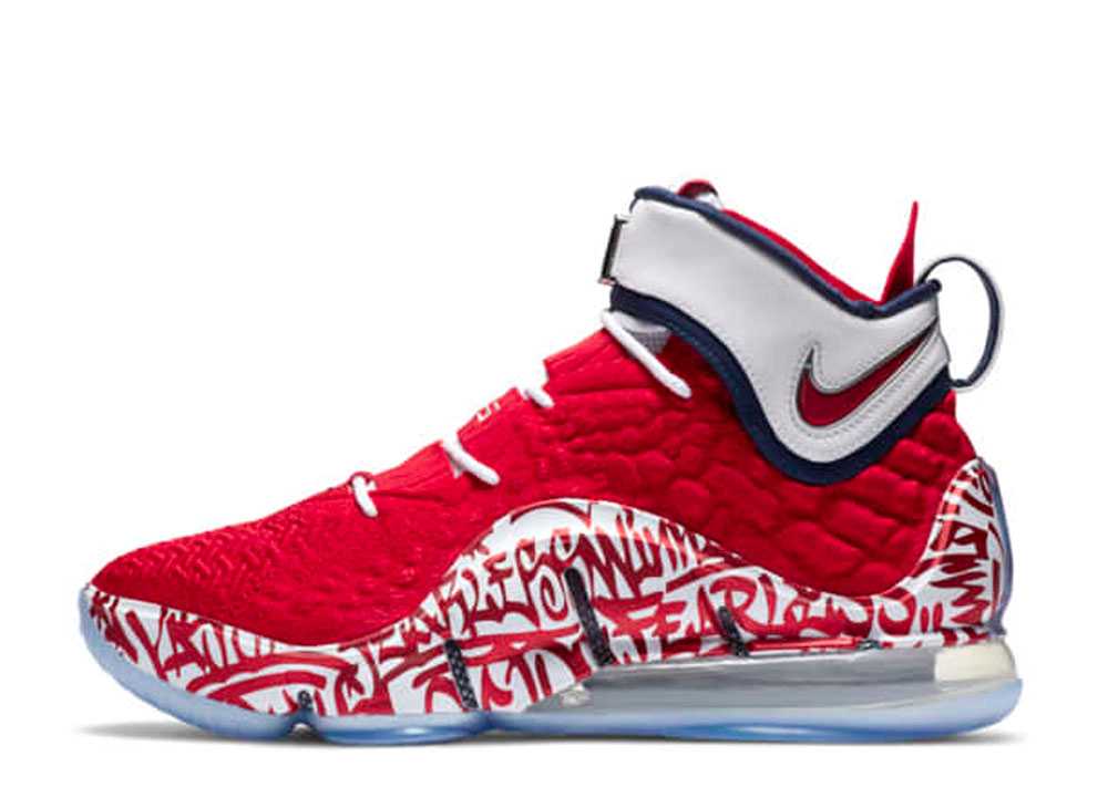 ナイキ レブロン 17 グラフィッティ ファイアレッド Nike LeBron 17 Graffiti Fire Red CT6047-600