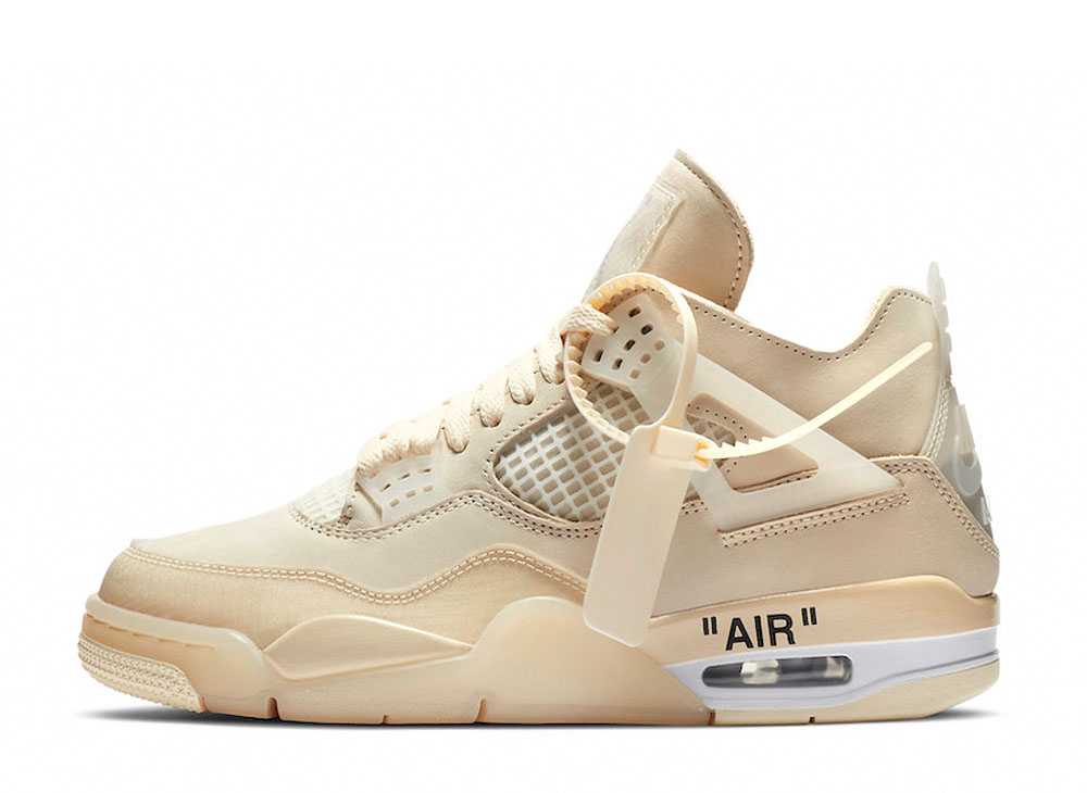 オフホワイト×ナイキ エア ジョーダン4 セイル ウィメンズ Off-White × Nike Air Jordan4 Sail Womens CV9388-100