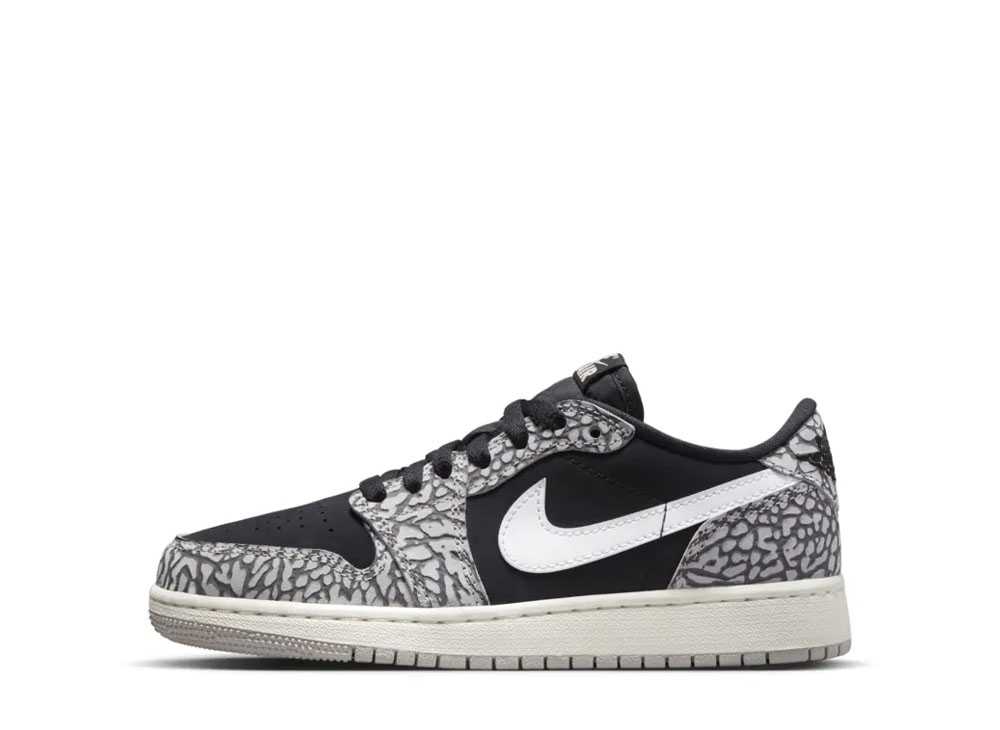 ナイキ GS エアジョーダン1 レトロ ロー OG ブラックセメント Nike GS Air Jordan1 Retro Low OG Black Cement CZ0858-001