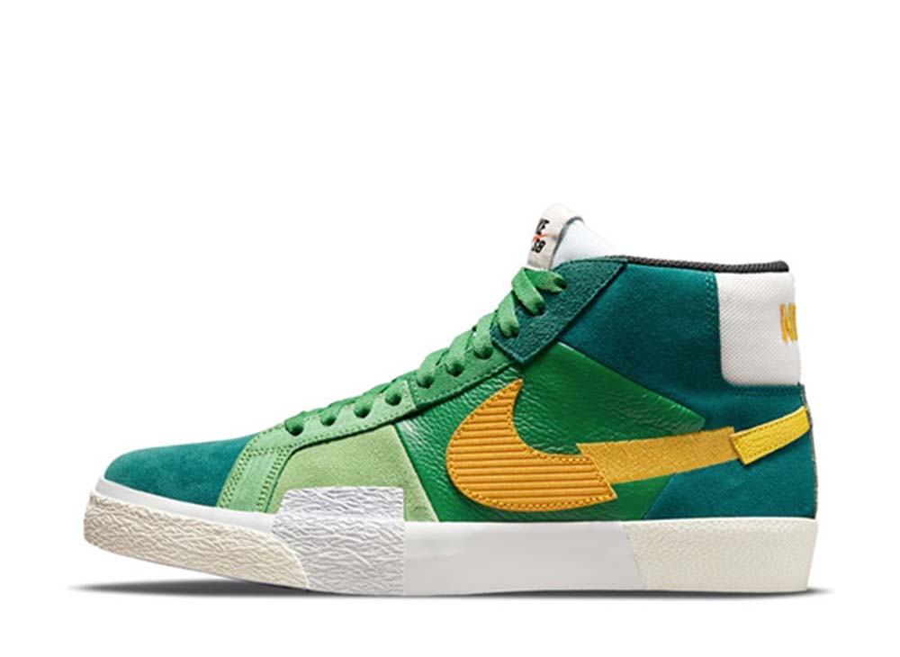 ナイキSBズームブレーザーミッドプレミアムアロエベルデ NIKE SB ZOOM BLAZER MIDPREMIUM ALOEVERDEGOLD DA8854-300