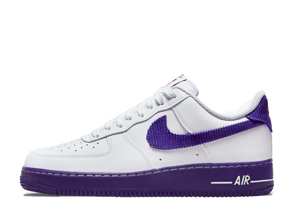 ナイキエアフォース1 07 ロー EMB Nike Air Force 1 Low 07 EMB White and Court Purple DB0264-100