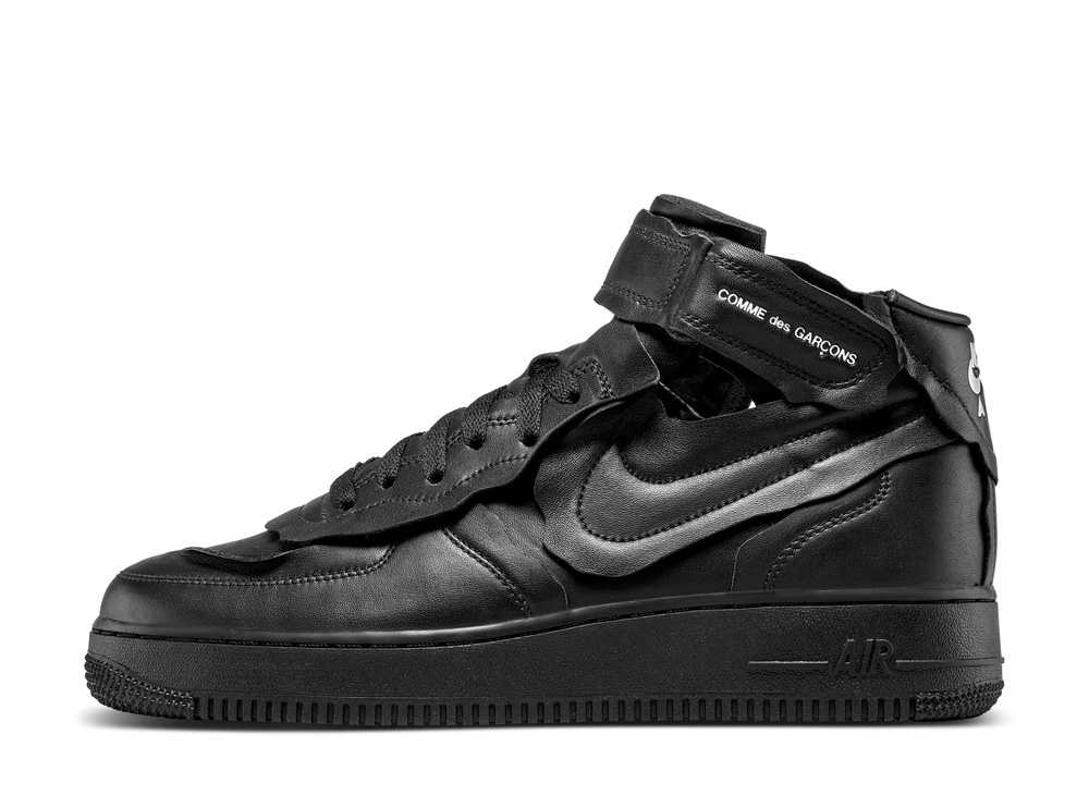 コム デ ギャルソン ナイキ エアフォース1 ミッド Comme Des Garcons × Nike Air Force 1 MID Black DC3601-001