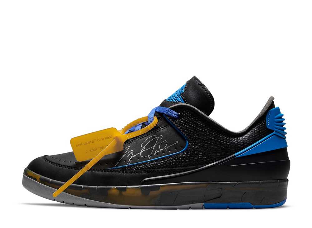 オフホワイト×ナイキエアジョーダン2 ブラックブルー Off-White×Nike Air Jordan 2 Low Black/Blue DJ4375-004