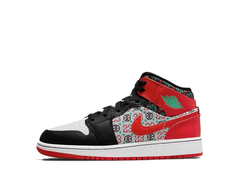 ナイキ GS エアジョーダン1 ミッドSE ホリデイ Nike GS Air Jordan1 Mid SE Holiday DM1208-150