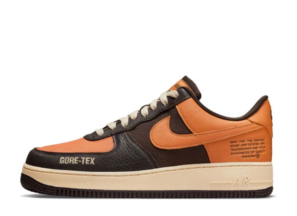 ナイキ エアフォース1 ゴアテックス ブラウン Nike Air Force1 Low Gore-Tex Brown/Hot Curry DO2760-220