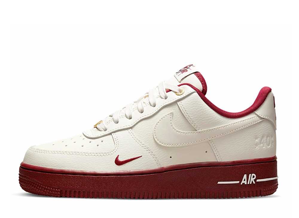 ナイキ WMNS エアフォース1 ロー 40th Nike WMNS Air Force1 Low 40th Anniversary Sail/Red DQ7582-100