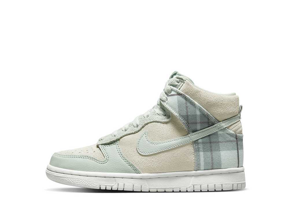 ナイキ GS ダンク ハイ プレイド ホワイト Nike GS Dunk High Plaid Summit White/Light Silver DV1724-100