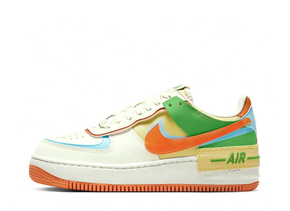 ナイキ ウィメンズ エアフォース1 シャドウ ココナッツミルク Nike WMNS Air Force1 Shadow Coconuts Milk/Saturn Gold/Monarch DZ1847-103