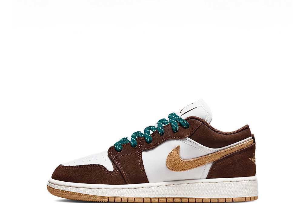 ナイキ GS エアジョーダン1 ロー SE カカオワオ/トワイン/セイル Nike GS Air Jordan1 Low SE Cacao Wow/Twine/Sail FB2216-200