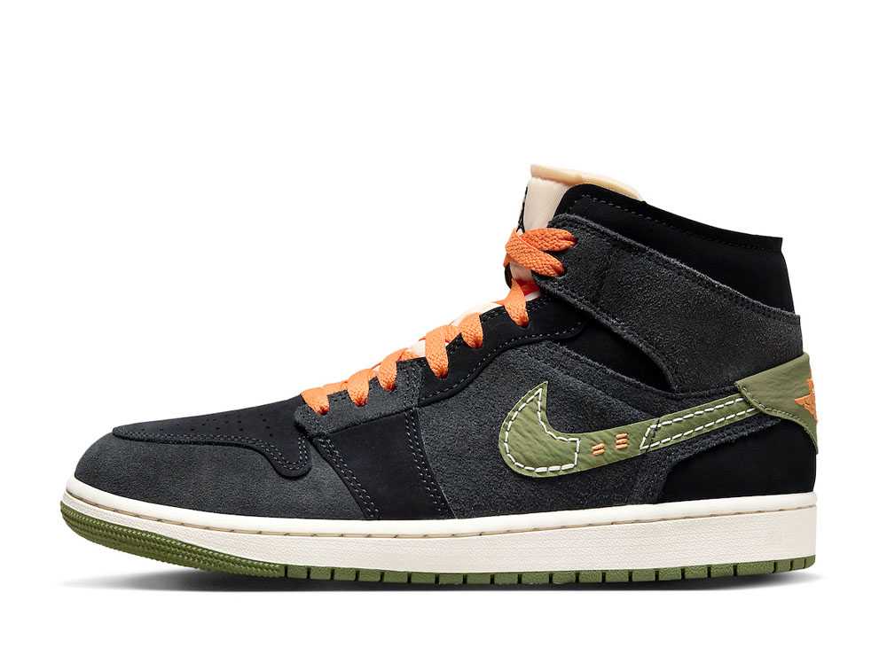 ナイキ エアジョーダン1 ミッド SE クラフト アンスラサイト/ライトオリーブ Nike Air Jordan 1 Mid SE Craft Anthracite/Light Olive FD6817-003