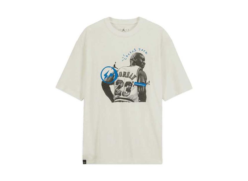 エアジョーダン トラヴィススコット フラグメント T ホワイト Air Jordan TravisScott  Fragment Tee White NJ-0338-White