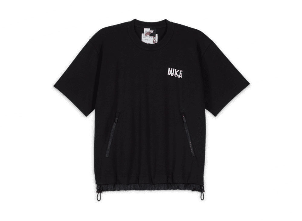 ナイキxサカイ ショートスリーブ トップ Nike x sacai Short Sleeve Top Black NJ-0602-Black