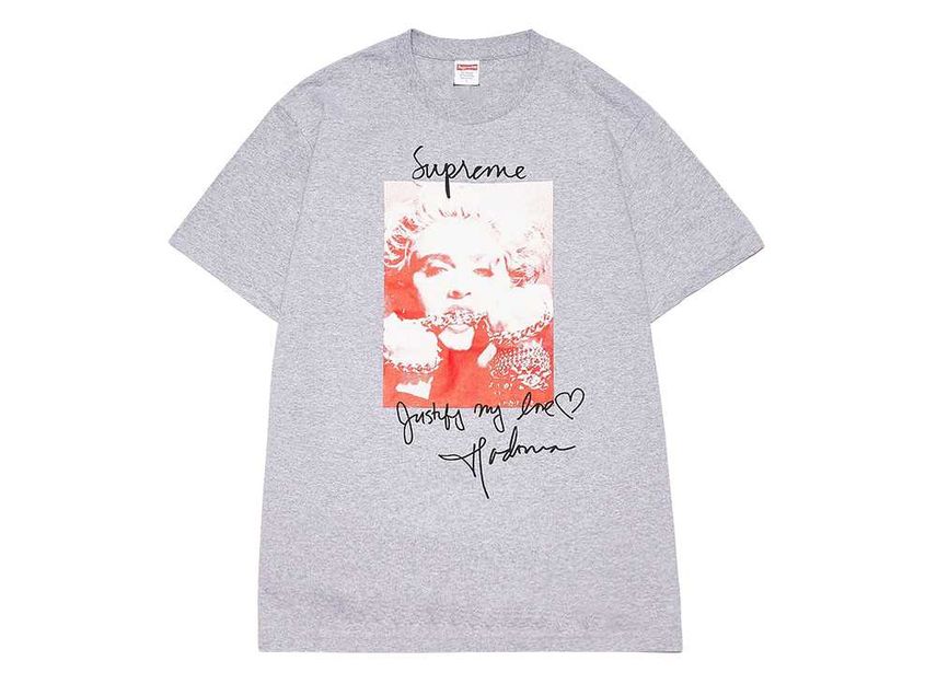 シュプリーム マドンナ Tシャツ グレー Supreme Madonna Tee Grey SUP-FW18-07-Grey