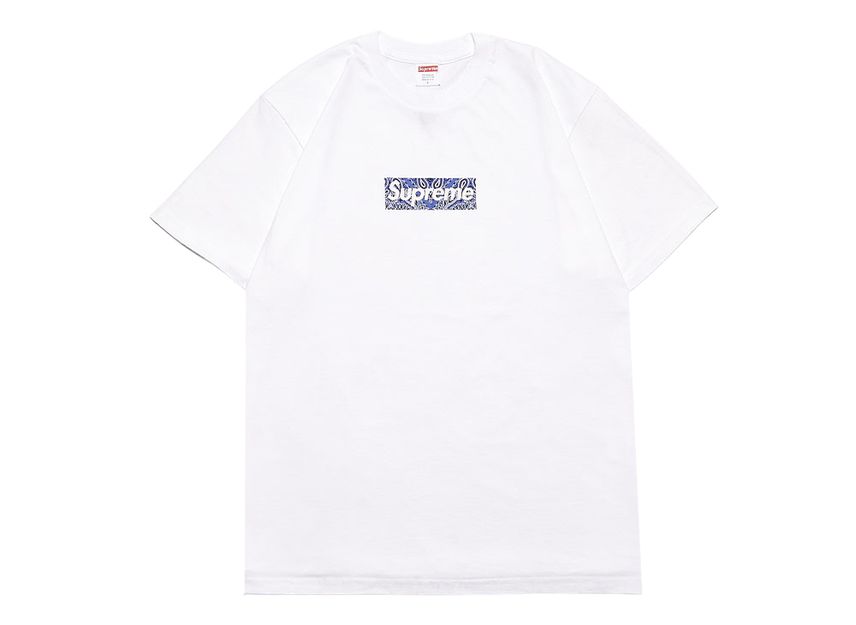 シュプリーム バンダナ ロゴ T ホワイト Supreme Bandana Box Logo Tee White SUP-FW19-113-White