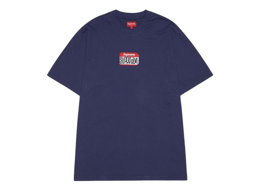 シュプリーム ゴンズ トップ ネイビー Supreme Gonz Nametag S/S Top Washed Navy SUP-FW21-092-Navy