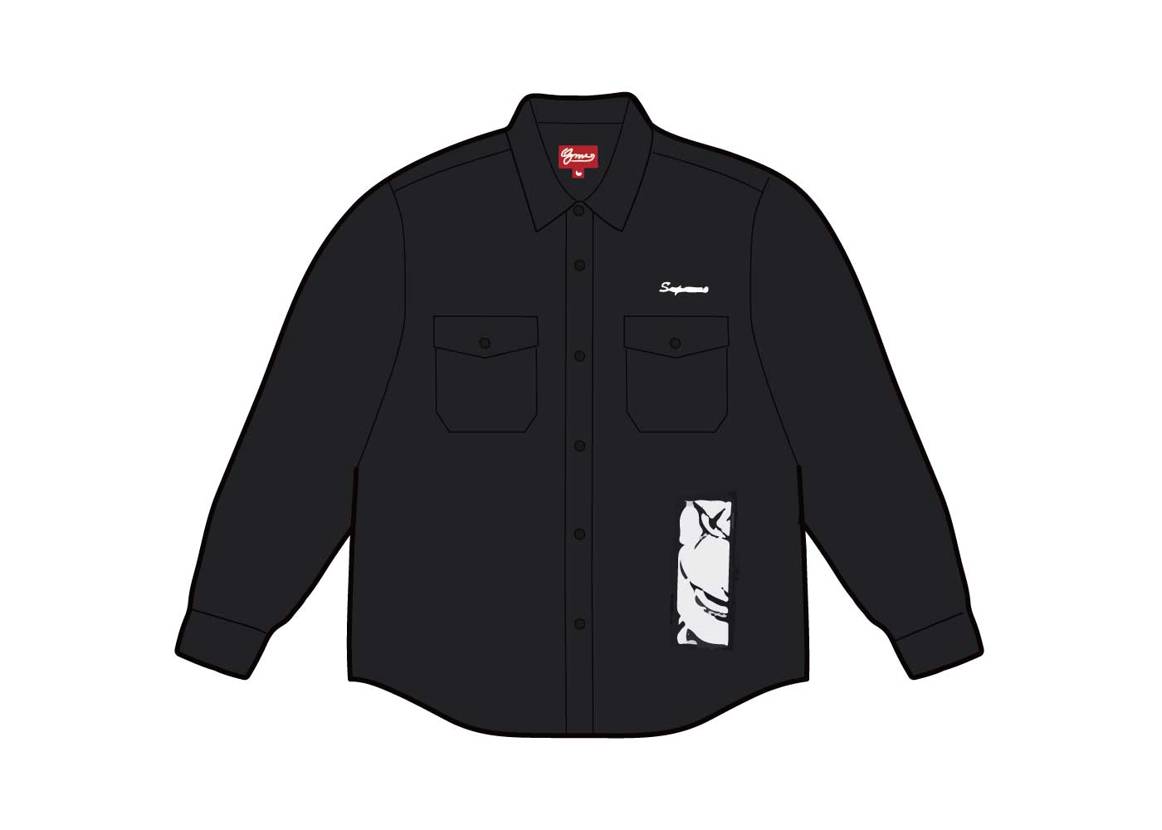 シュプリーム ザ クロウ ワークシャツ ブラック Supreme The Crow Work Shirt Black SUP-FW21-105-Black