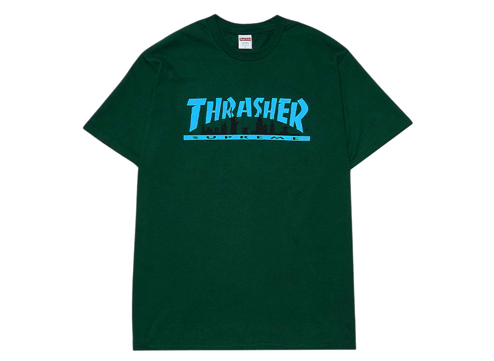 シュプリーム スラッシャー スカイライン T グリーン Supreme/Thrasher? Skyline Tee Dark Green SUP-FW21-127-Green