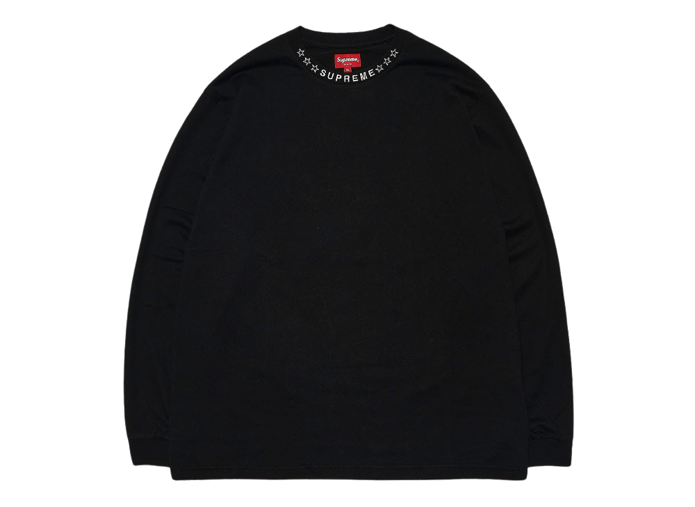 シュプリーム スターズカラーエルエストップブラック Supreme Stars Collar L/S Top Black SUP-FW21-171-Black