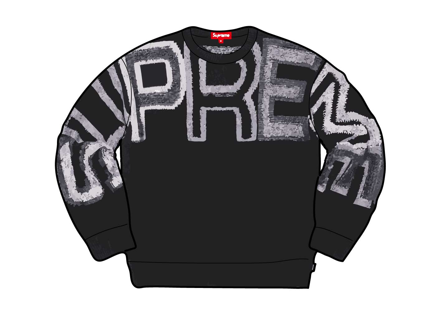 シュプリームシェニールロゴセーターブラック Supreme Chenille Logo Sweater Black SUP-FW21-192-Black