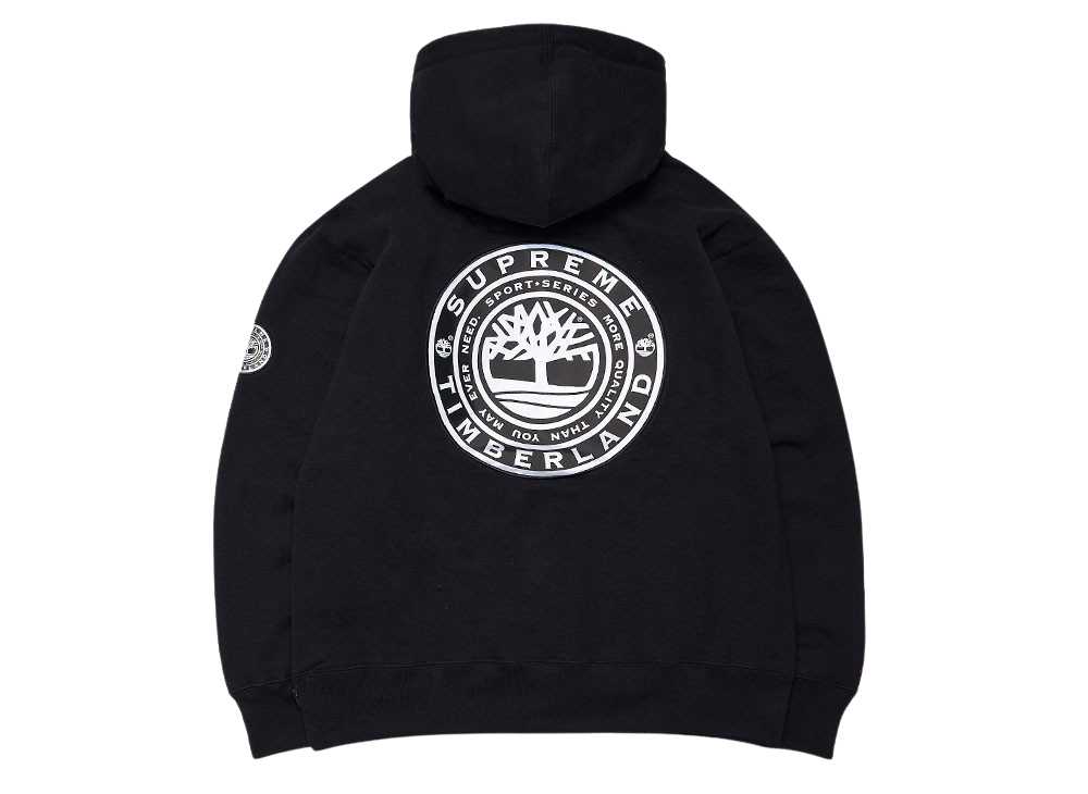 シュプリームティンバーランドフーディースウェットシャツ ブラック Supreme Timberland Hooded Sweatshirt Black SUP-FW21-224-Black