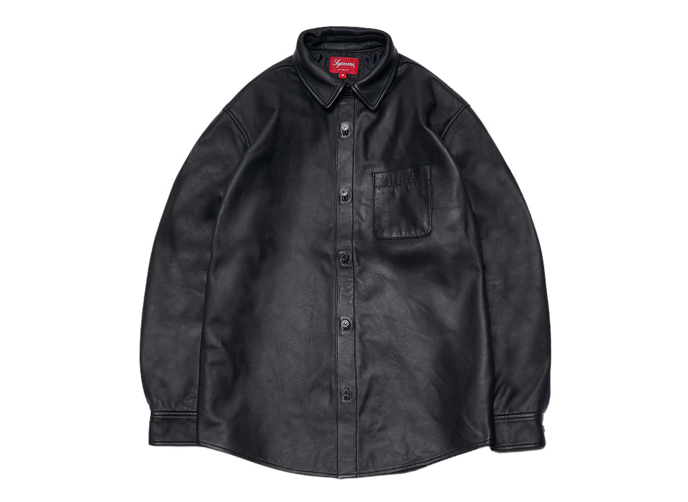 シュプリーム レザー シャツ ブラック Supreme Leather Shirt Black SUP-FW21-233-Black