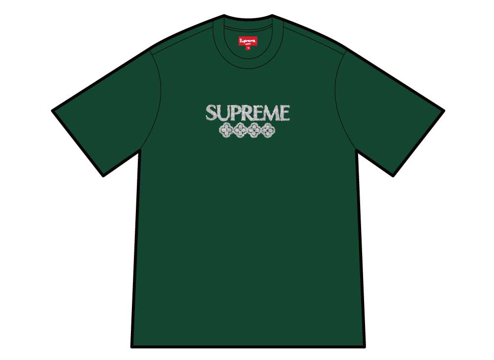 シュプリーム グリッター S/S トップ ダーク グリーン Supreme Glitter S/S Top Dark Gree SUP-FW21-234-Green