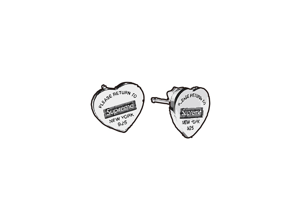 シュプリーム/ティファニー イヤリング Supreme/Tiffany&#38;Co. Heart Tag Earrings Silver SUP-FW21-275-Silver