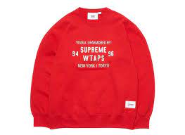 シュプリーム ダブルタップス クルーネック レッド Supreme/WTAPS Crewneck Red SUP-FW21-337-Red