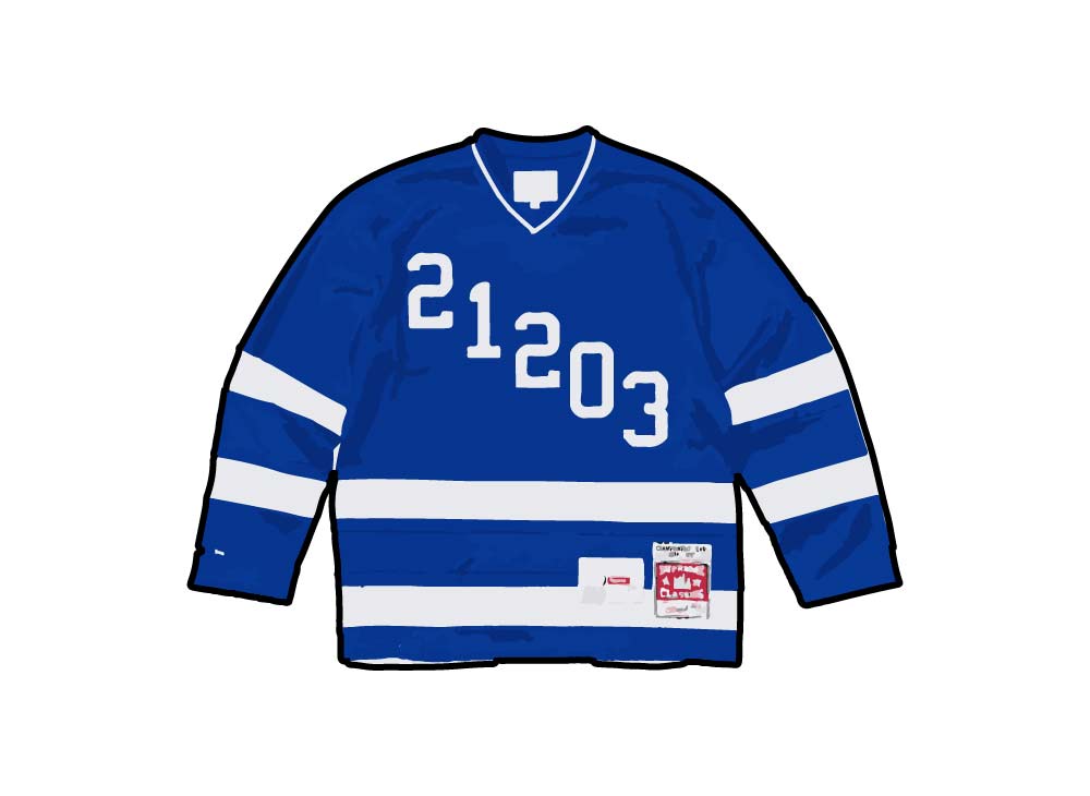 シュプリーム ダブルタップスホッケージャージブルー Supreme/WTAPS Mitchell&#38;Ness HockeyJersey Blue SUP-FW21-338-Blue