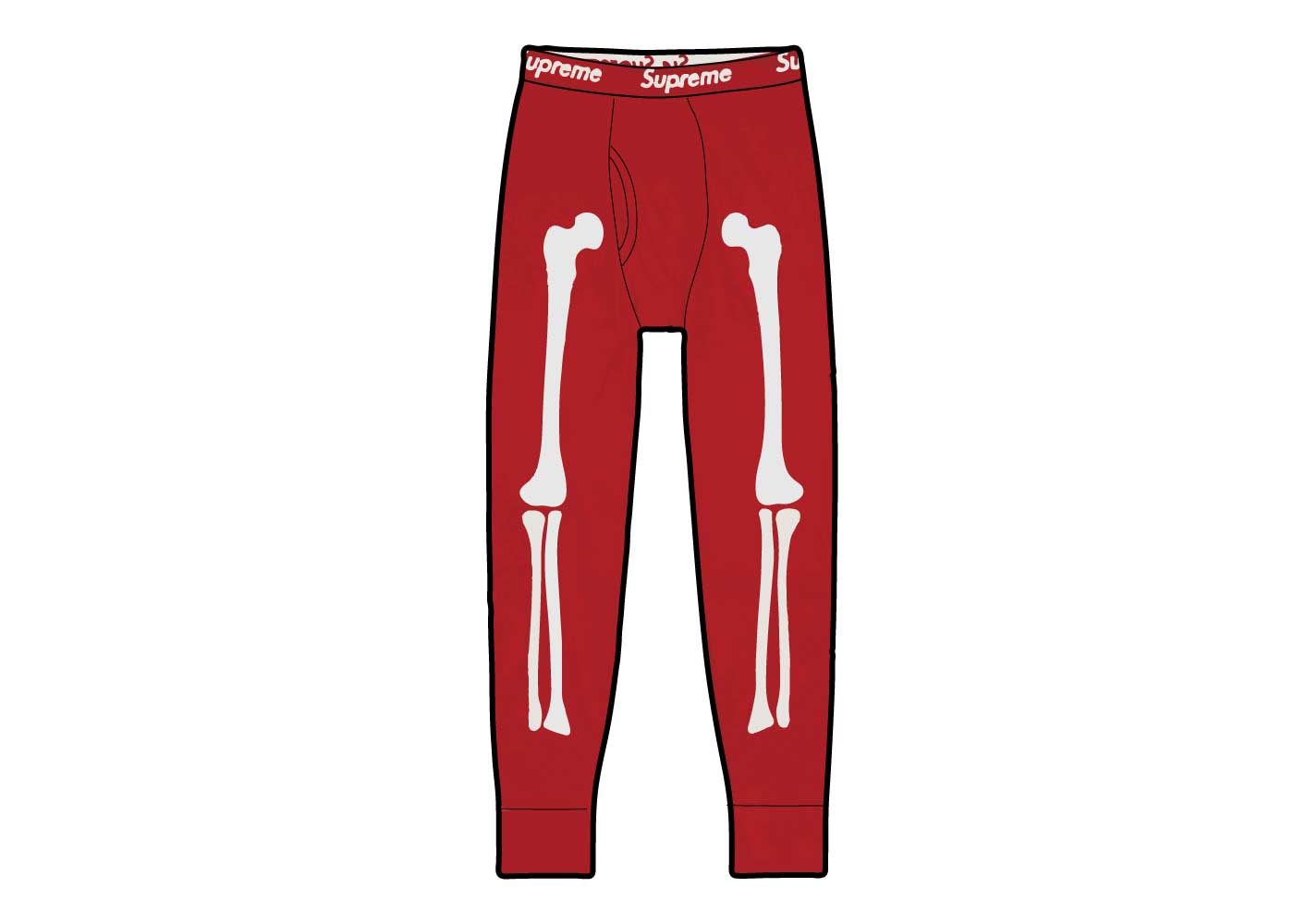 シュプリーム ボーンズパンツ 1パック レッド Supreme/Hanes Bones Thermal Pant 1Pack Red SUP-FW21-348-Red