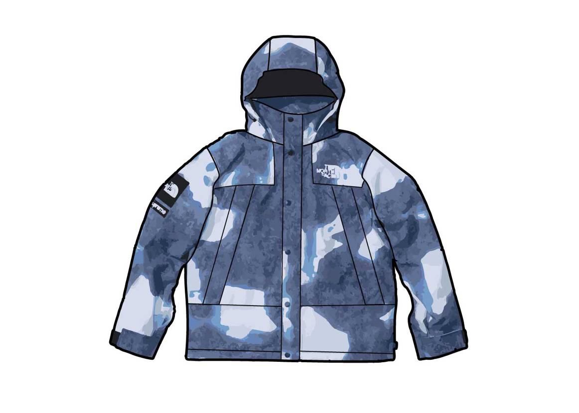 シュプリーム ザノースフェイスジャケットブルー Supreme/The North Face DenimPrint MountainJacket Blue SUP-FW21-380-Blue