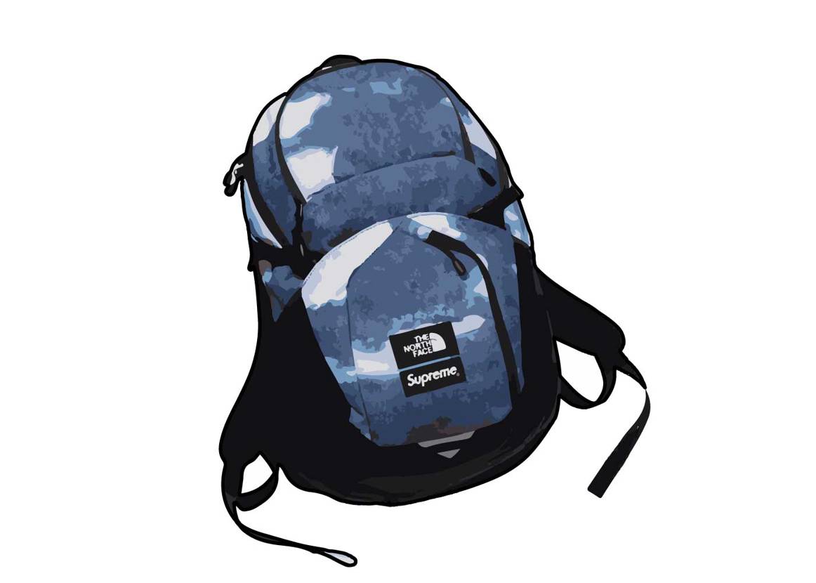 シュプリーム ザ ノースフェイス バック インディゴ Supreme/The North Face DenimPrint Backpack Indigo SUP-FW21-385-Indigo