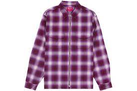 シュプリーム ジップ アップ シャツ Supreme Shadow Zip Up Shirt Magenta SUP-FW22-144-Magenta