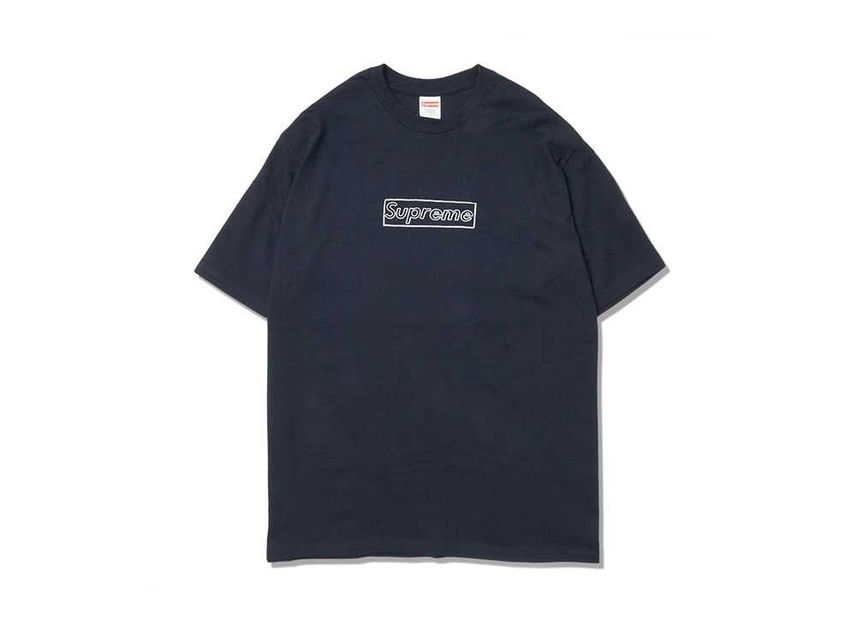 シュプリーム カウズ ロゴ T ネイビー Supreme KAWS Chalk Logo Tee Navy SUP-SS21-408-Navy