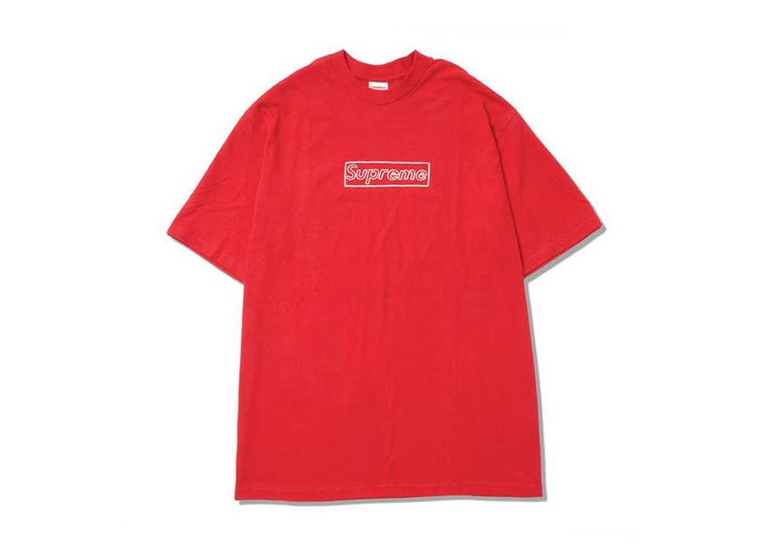 シュプリーム カウズ ロゴ T レッド Supreme KAWS Chalk Logo Tee Red SUP-SS21-408-Red