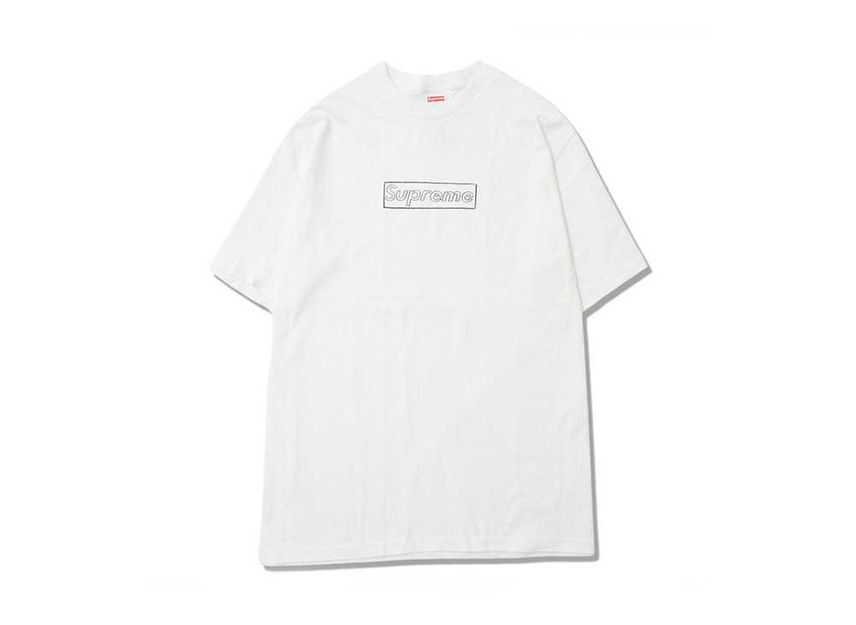 シュプリーム カウズ ロゴ T ホワイト Supreme KAWS Chalk Logo Tee White SUP-SS21-408-White